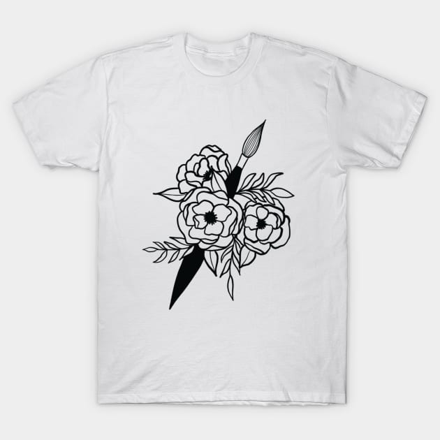 Flowers and Paint T-Shirt by The Paintbox Letters